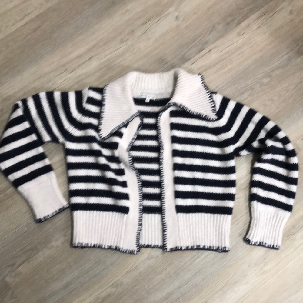 Striped Black and White Cardigan